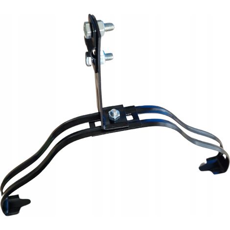 Soporte de protección contra rayos para tejas de cumbrera galvanizadas CREATON, soporte de terminal aéreo, Fi6-10 mm, NEGRO (1/5)