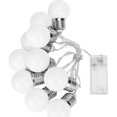 Ghirlanda luminosa da 1,5 metri con 10 lampadine LED bianco latte, ideale per case, terrazze, Natale e altre occasioni festive, per creare un'atmosfera calda e accogliente. (1/4)
