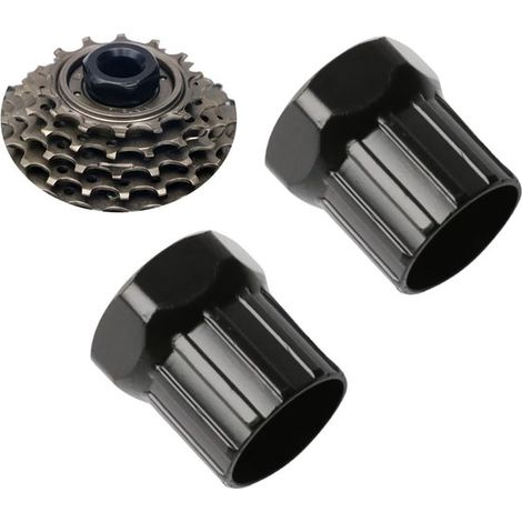 2 piezas，Herramienta para el anillo de bloqueo del cassette de bicicleta，Montaje y desmontaje，Herramienta para extraer el piñón libre (1/5)