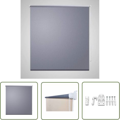 Store enrouleur occultant 160 x 175 cm gris - Store Occultant - Rideau Roulant - Obscurcisseur - Isolation Thermique - Chaîne Réglable (1/4)