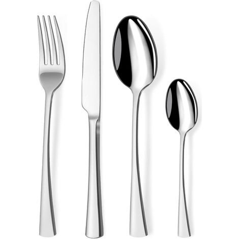 Besteckset Edelstahl 24 teilig 6 Personen 24 Teilig-silber 24 teilig (1/5)