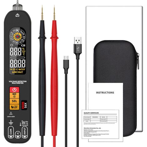 Stylo multimètre intelligent sans contact V-Alert, stylo de détection de tension haute sensibilité pour les tests de tension (1/4)