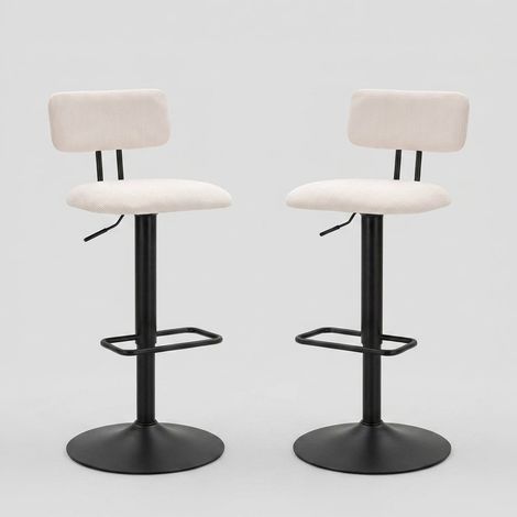 Set de 2 taburetes de bar giratorios acolchados regulables Light (1/5)