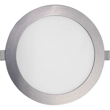 Faretto LED da incasso rotondo SECOM, 24W, 2400lm, Ø22,4cm, 4000K, cromato, IP44, 30000 ore.