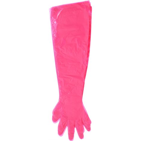 50 Einweghandschuhe mit langen Ärmeln für tierärztliche Untersuchungen, elastisch und strapazierfähig, ideal für Nutztiere (1/5)