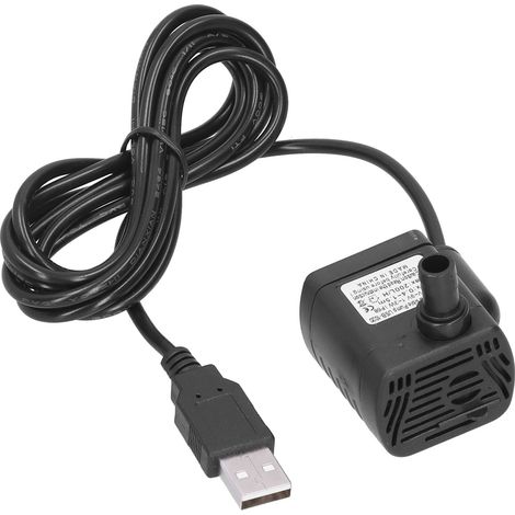 Mini pompe à eau USB submersible silencieuse 3,5-9 V pour filtration et arrosage d'aquarium (1/5)