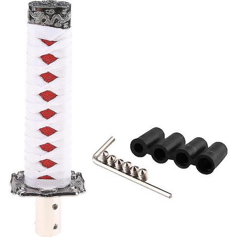 Pommeau de levier de vitesse robuste de type katana avec 4 adaptateurs, poignée de sabre de samouraï (1/4)