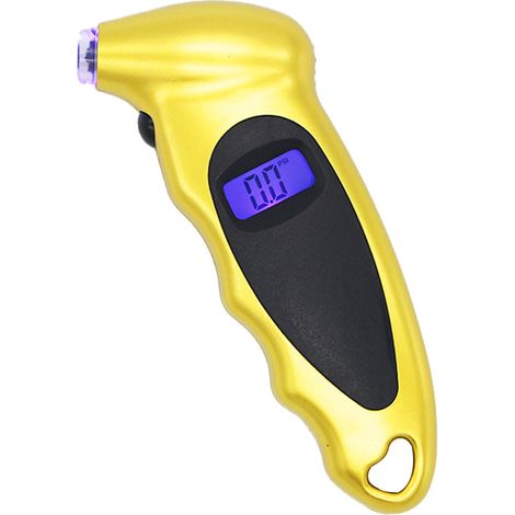 Manomètre numérique de pression des pneus, écran LCD rétroéclairé avec poignée antidérapante, conception compacte et portable pour une mesure précise, LED avec lampe torche pour voitures (1/5)
