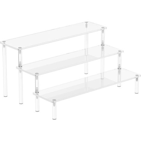 Présentoirs en acrylique, présentoir à parfums à 3 niveaux, grands supports pour figurines, étagères à desserts pour fêtes, support pour décoration et rangement (1/4)