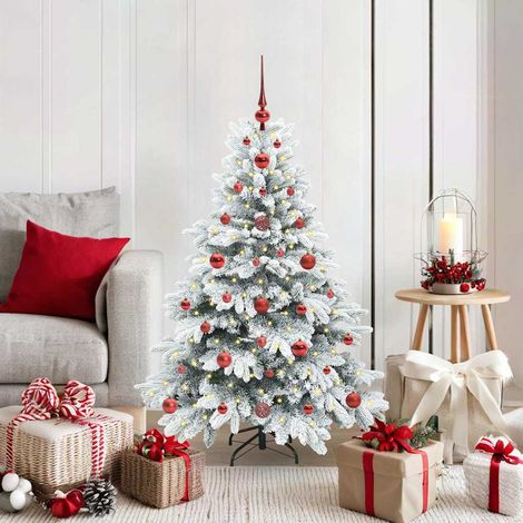 Künstlicher Weihnachtsbaum mit 150 LEDs Weiß 120 cm PE und PVC (1/5)