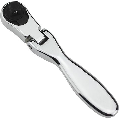 Mini Clé à Cliquet avce Tête Flexible Clés à Douille Rapide 1/4" clé à cliquet Réversible 72 dents Clé à Cliquet à Douille Double 2 en 1 Cliquet Tête Flexible Outils de Réparation