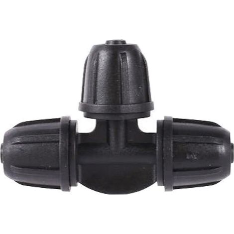 T-Raccord pour Système d'Irrigation – Connecteur 3 Voies pour Tuyaux 4/7mm, Noir