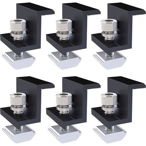 Support Solaire Z - 30 mm - Aluminium - Pour Panneaux Solaires sur Toit Plat - Fixation Finale et Centrale - Lot de 4 (1/5)