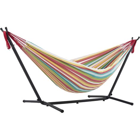 Vivere, Salsa UHSDO8-26 Amaca con Supporto Brasiliana, Cotone, 250 cm, Portata 200 kg Borsa da Trasporto inclu, Doppia (1/5)