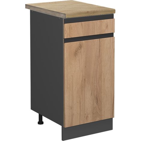 Mueble bajo de cocina R-Line, Roble dorado, 40 cm , ET Roble, Vicco