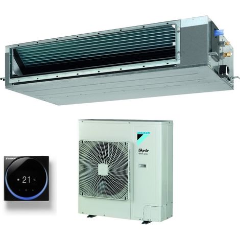daikin bluevolution klimagerät klimagerät ducted ducted medium head 42000 btu fba125a + azas125mv1 einphasig r-32 wi-fi optional wired control madoka schwarz brc1h52k,einphasig