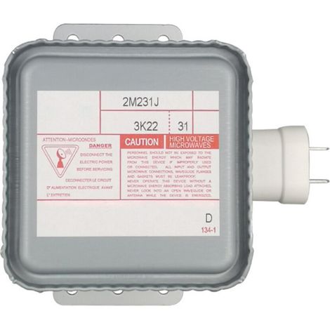 Magnetrón de 520 W para sistemas de microondas refrigerados por aire.