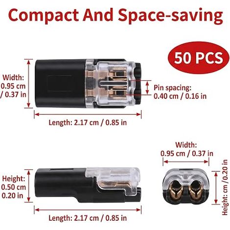 Connecteur DC 5.5mm X 2.1mm, Fiche DC Mâle Et Femelle 12V Connecteur Alimentation DC Bornier 2 Broches, Adaptateur Jack DC 12V 36V 10A LED CCTV (1/2)