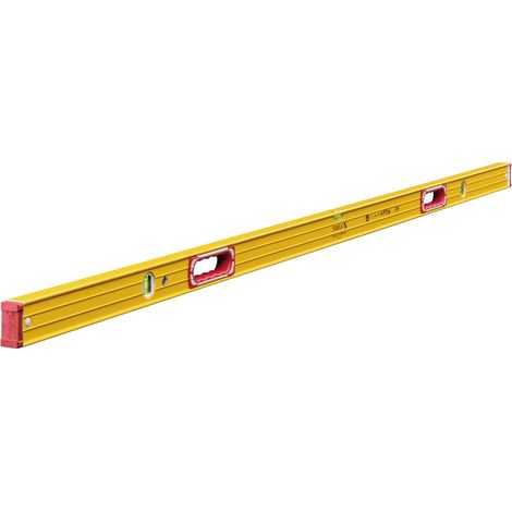 Stabila – Niveau à bulle aluminium 200 cm – Ultra-rigide avec embouts antidérapants – Précision ±0,5 mm/m – Poignées intégrées pour transport facile