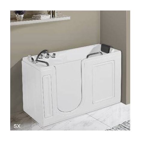 BAIGNOIRE POUR PERSONNES ÂGÉES MODÈLE DORIS Dimensions : Panneau latéral fermé à droite