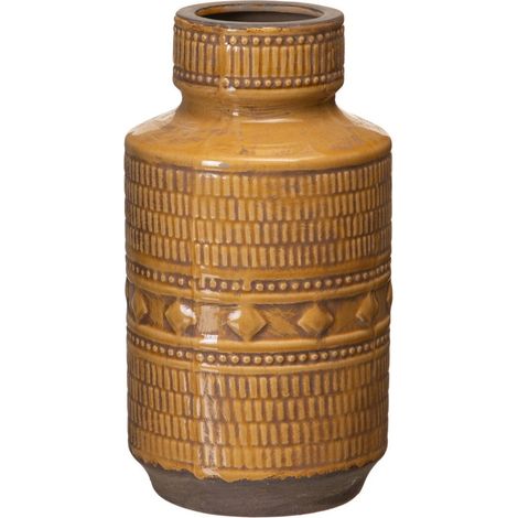 Grand Vase patiné moutarde (1/5)