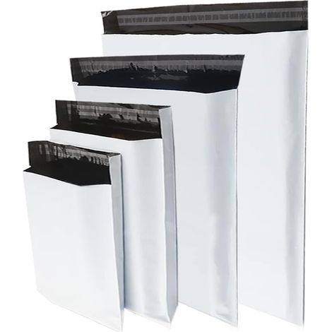 100 Pieces A3/A4/B4/C5 Opaque White Plastic Shipping Bag Envelope Shipping Bags Shipping Mailers Mailers (1/5)