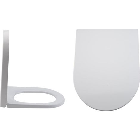 Milano Rivington – White Toilet WC Quick Release Soft Close Seat – 360mm x 445mm (1/5)