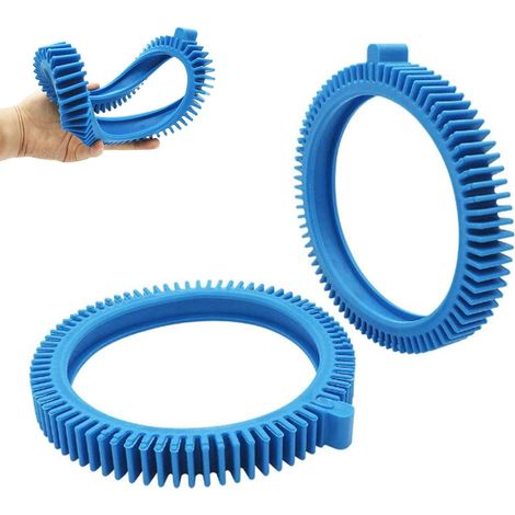 2 neumáticos delanteros, de goma, diámetro 19,5 cm, para 2 limpiadores de piscinas 4X (1/5)