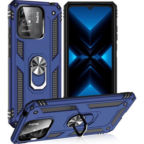 MARINEBLAUES CASE FÜR XIAOMI REDMI 10C/POCO C40 STARKER STAND 220333QAG (1/5)