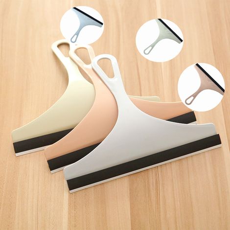 Lot de 3 grattoirs adhésifs souples en verre pour vitres de salle de bains