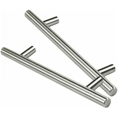 10PCS Poignée Bâton De Porte T- Bar Cuisine Porte Meuble Poignées Acier Inoxydable - Entraxe 96 mm (1/4)