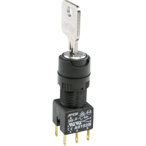 APEM A018125 A018125 Commutateur à clé 1 x 90 ° 1 pc(s) D78733
