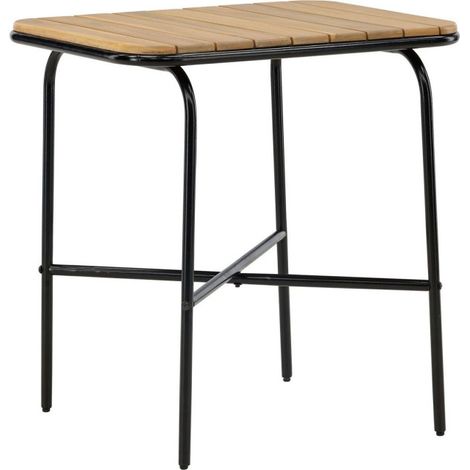 Table de Jardin en Bois "Holmbeck" 88cm Naturel (1/5)