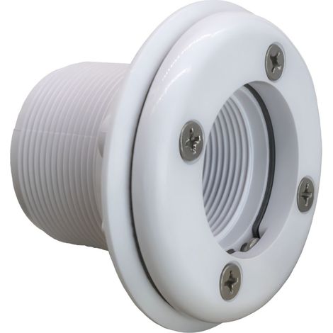 Hayward – Prise balai sans écrou pour piscine liner – Blanc – ABS traité anti-UV – Pièce à sceller d'aspiration – Nettoyage piscine