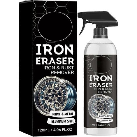 Spray antirouille Iron Eraser, spray antirouille en poudre pour jantes et peinture de voiture, action rapide, élimine la rouille et la poussière de frein. (1/5)