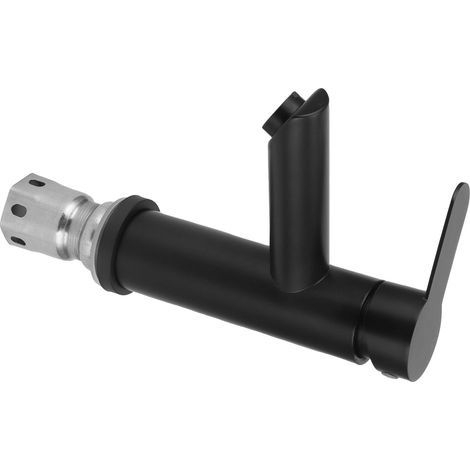 Robinet de lavabo noir en acier inoxydable, mitigeur eau chaude/froide 1/2, robinetterie de salle de bain pour vasque à poser, arrivée G1/2, finition mate. (1/5)