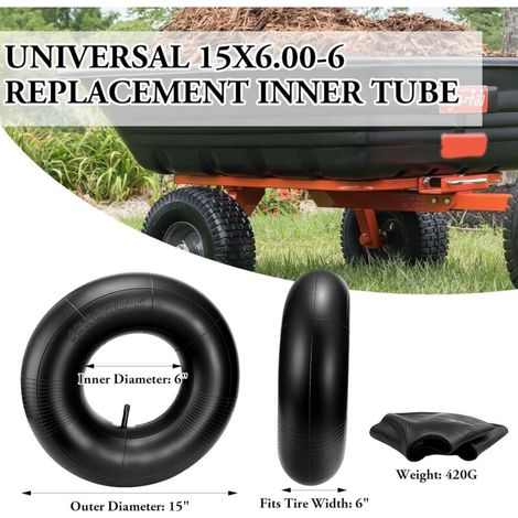 2 Stück Schubkarren-Innenschläuche 15x6.00-6, Schubkarren-Innenschlauch für Handwagen, Transportwagen, Gartenwagen, Rasenmäher (1/4)