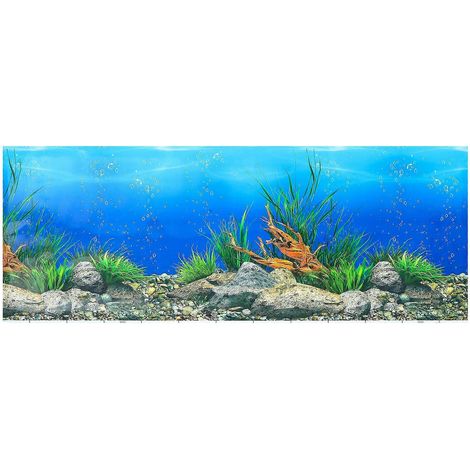 Autocollants pour aquarium, autocollants de fond pour aquarium, bleu décoratif (1/5)