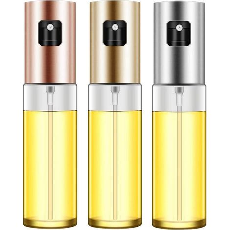 3 Pièces Vaporisateur d'huile, Bouteille de Pulvérisation d'huile, Pulvérisateur d'huile d'olive, Spray Huile et Vinaigre pour Cuisson, Barbecue, Salade, Cuisson, Rtissage (100ML)
