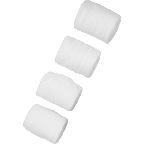 Lot de 4 bandes de protection douces en polaire pour les jambes de cheval, idéales pour le polo et l'équitation (blanches). (1/5)