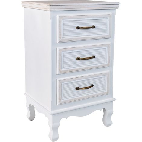 Mesita de madera blanca 41x33,5x68 (1/5)