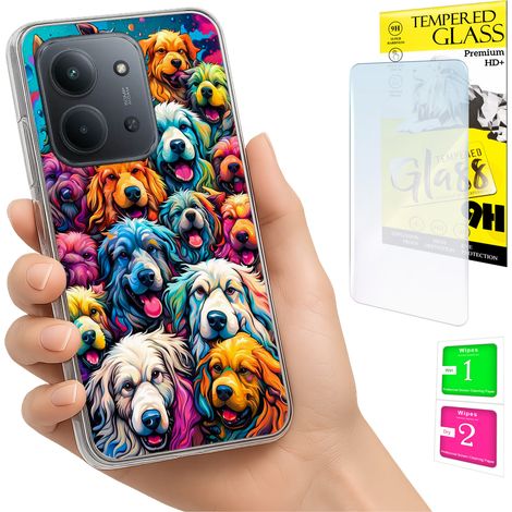 Custodia per Xiaomi Redmi 15C 5G 173mm / Poco C85, retro in Psy + vetro 9H (1/5)