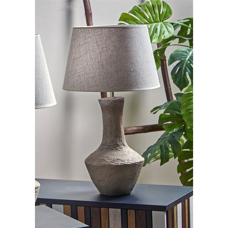 Lampe de table en papier mâché Abasi marron 68 cm. 40 x 68 cm (1/3)