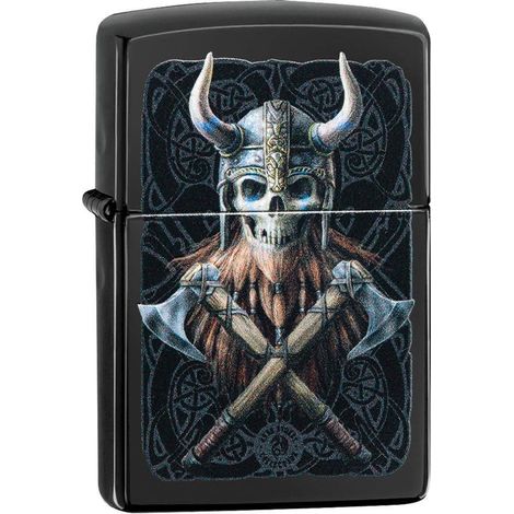 Briquet Tempête Motif Anne Stokes, Noir Poli Miroir, Image Colorée, Rechargeable, Réutilisable, Résistant Au Vent, Coffret Cadeau, Fabriqué Aux États-Unis (1/5)