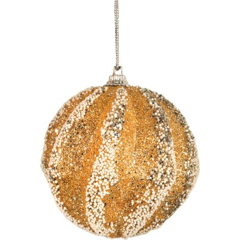 Pallina di polistirolo dorata con glitter (1/3)