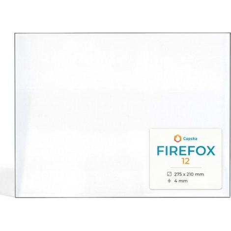 Vitre Firefox 12 - Verre Rectangle pour poêle à bois - 275 x 210 mm (L1 x H1) - 4 mm (1/5)