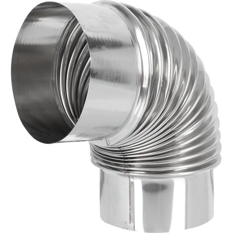 Coude D'échappement en Acier Inoxydable pour Conduit de Cheminée Domestique, Robuste et Facile à Installer, pour Poêles à Bois et Foyers (1/5)
