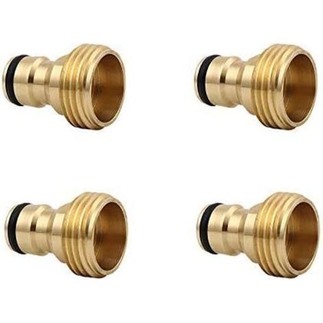 4 pièces Tuyau d'arrosage connecteur Rapide Pouce en Laiton Filetage mâle Tuyau buse Adaptateur de Connexion Rapide H685 (1/5)