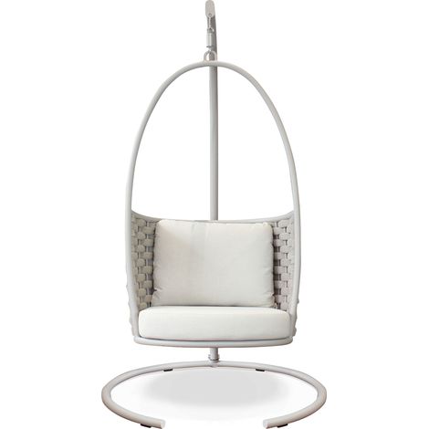 MATISSE - dondolo con struttura in allumino beige con corda beige (1/4)