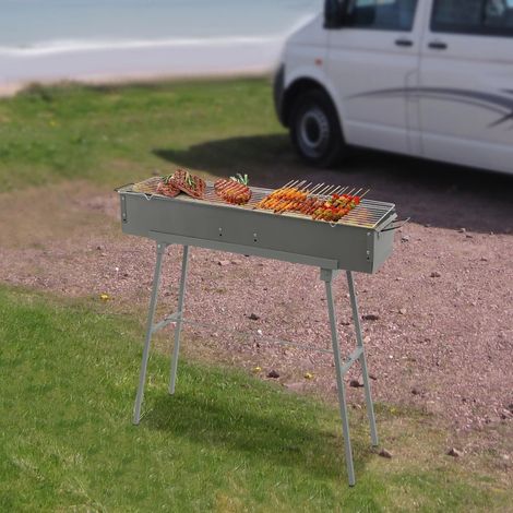 Tragbarer Grillofen im Freien, großer Campinggrill mit einem Gewicht von ca. 35 kg, geeignet für Picknicks, Campinggrills und Reisegrills